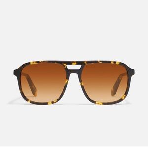 QUAY “On The Fly” Tortoise Shell Sunglasses with Orange Lenses